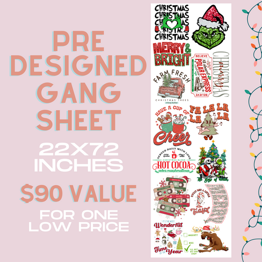 Grinchmas - Pre Designed Gang Sheet