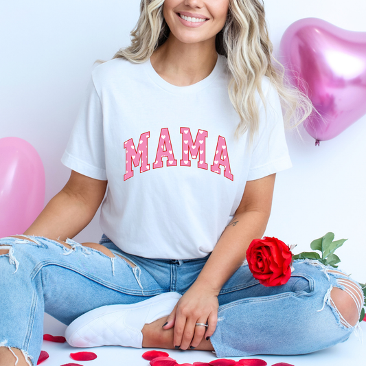 Mama Pink Heart Text - DTF Transfer