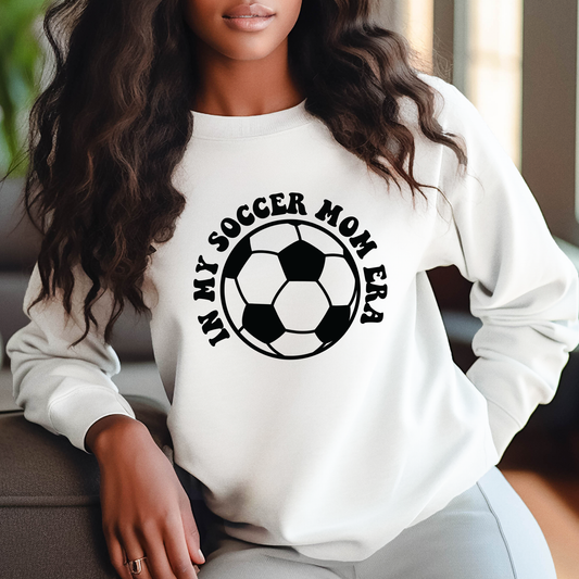 Soccer Mom Era Black Soccer Ball - DTF Transfer