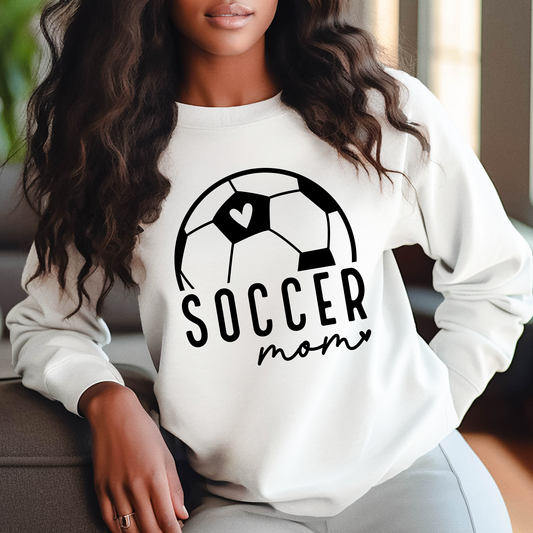 Soccer Mom Heart Black - DTF Transfer