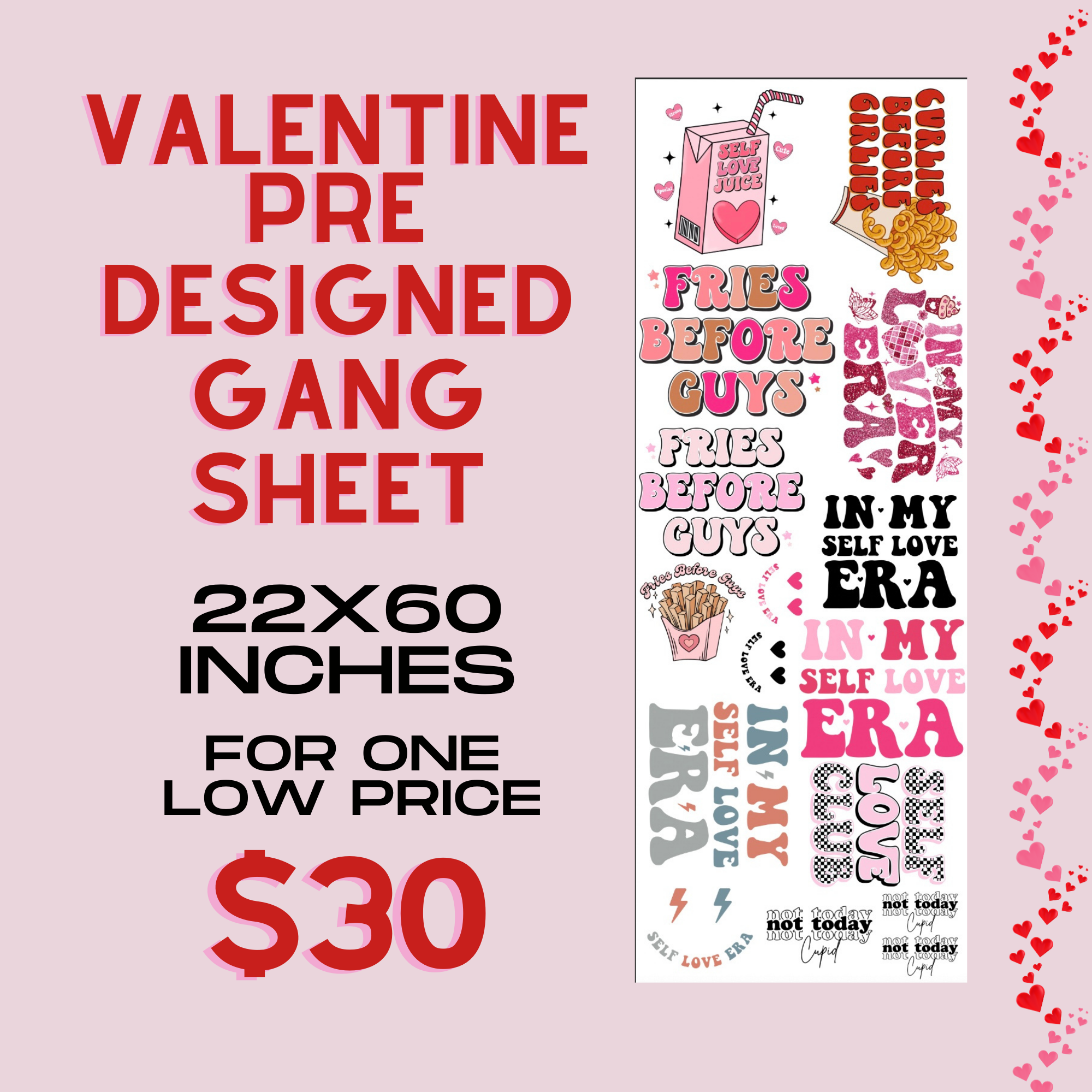 Love Yourself - Pre Designed Gang Sheet