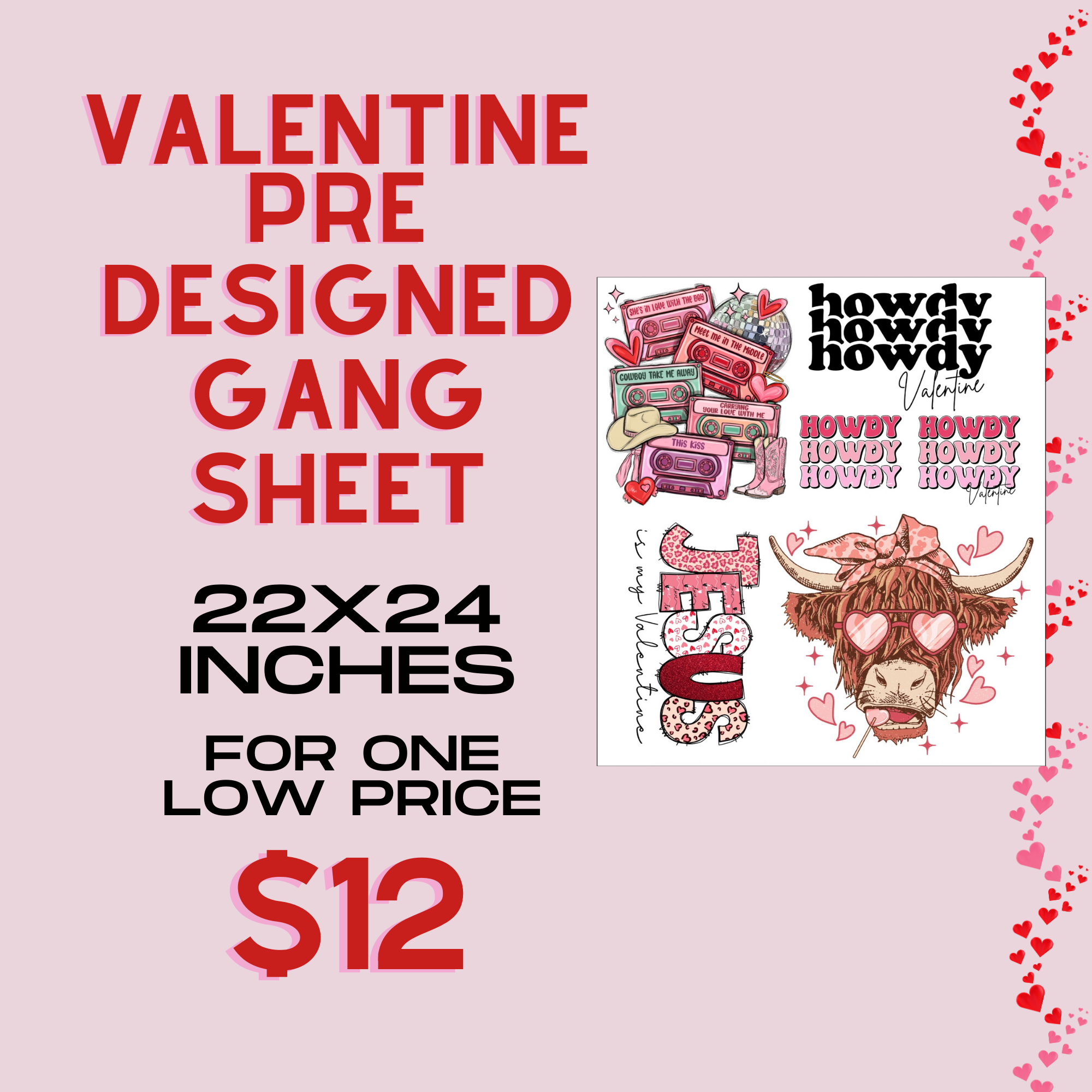 Country Love - Pre Designed Gang Sheet