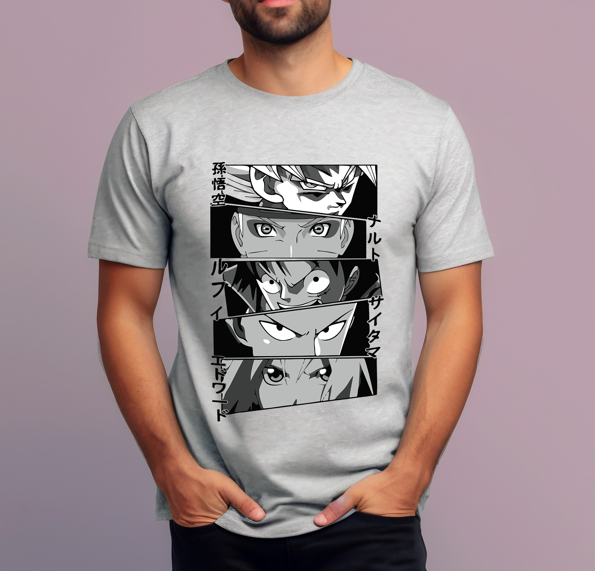 Anime Collage DTF Transfer