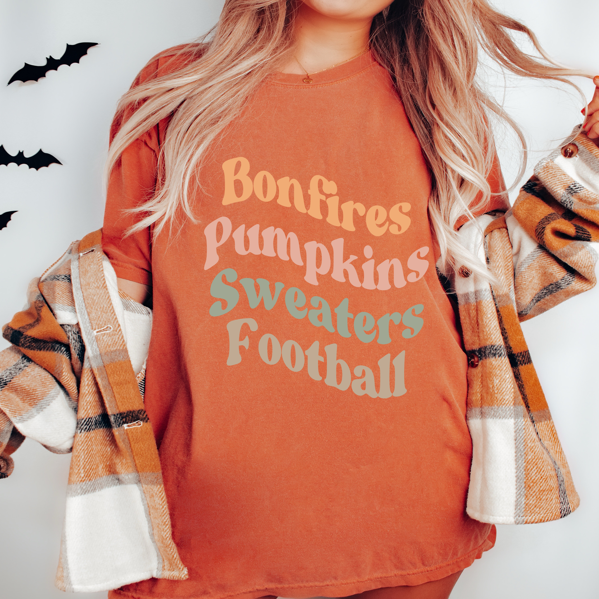 Bonfires Pumpkins Sweaters Football - DTF Transfer