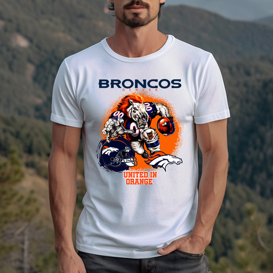 Denver Broncos Football United in Orange - DTF Transfer