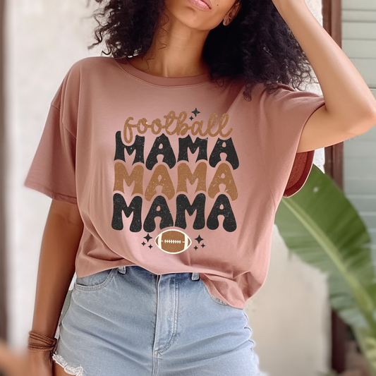 Cozy Brown Football Mom - DTF Transfer