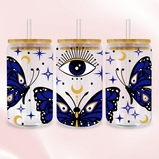 Evil Eye Butterflies Wrap - UV DTF Sticker