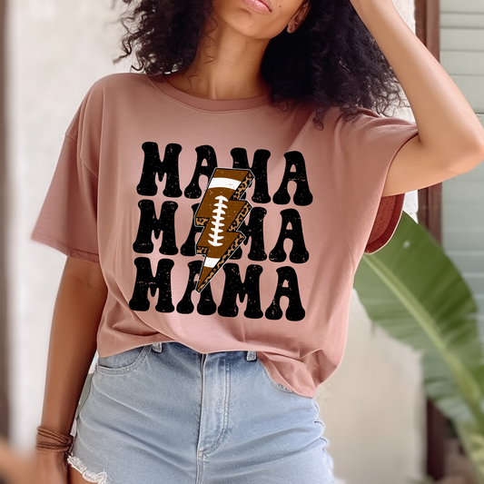 Cheetah Print Football Mama - DTF Transfer