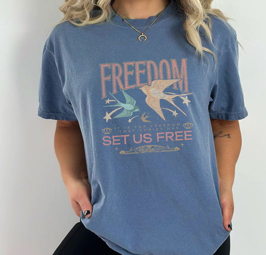 Freedom Set Us Free Orange - DTF Transfer