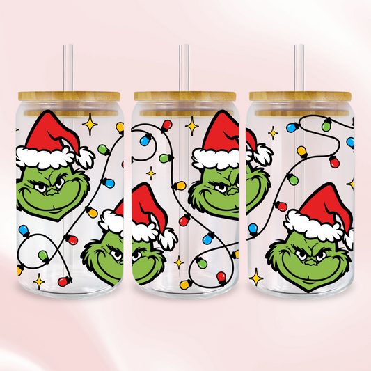 Grinchmas Lights Wrap - UV DTF Sticker