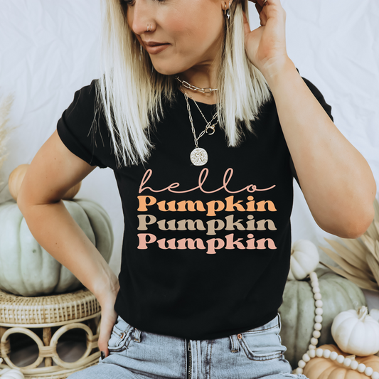 Hello Pumpkin Tricolor - DTF Transfer