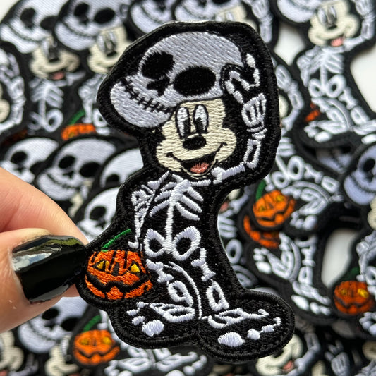 Mickey Skeleton - Embroidered Patch