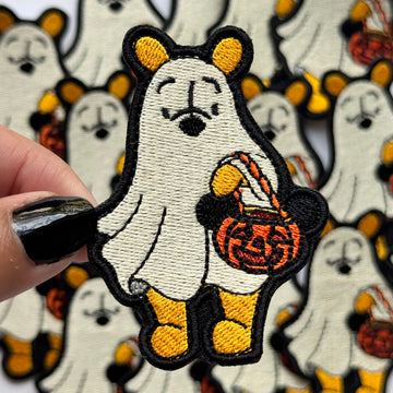 Pooh Bear Ghost - Embroidered Patch