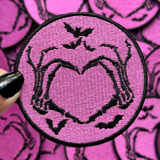 Skeleton Heart - Embroidered Patch