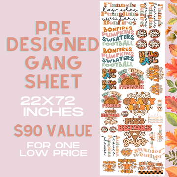 Groovy Fall - Pre Designed Gang Sheet