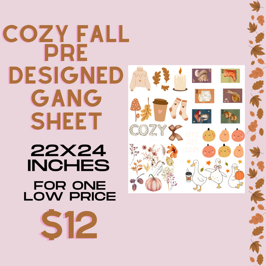 Cozy Fall - Pre Designed Gang Sheet