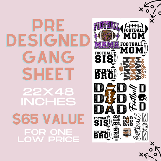 Football Family - Pre Designed Gang Sheet