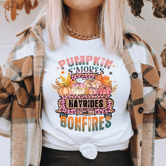 Pumpkin Smores Hayrides Bonfires - DTF Transfer