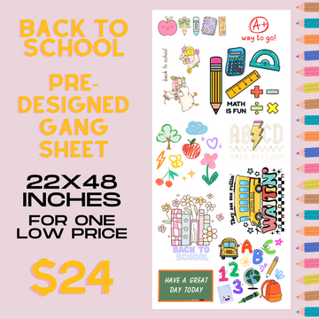 School Days - Pre Designed Gang Sheet
