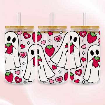 Strawberry Ghosts Wrap - UV DTF Sticker