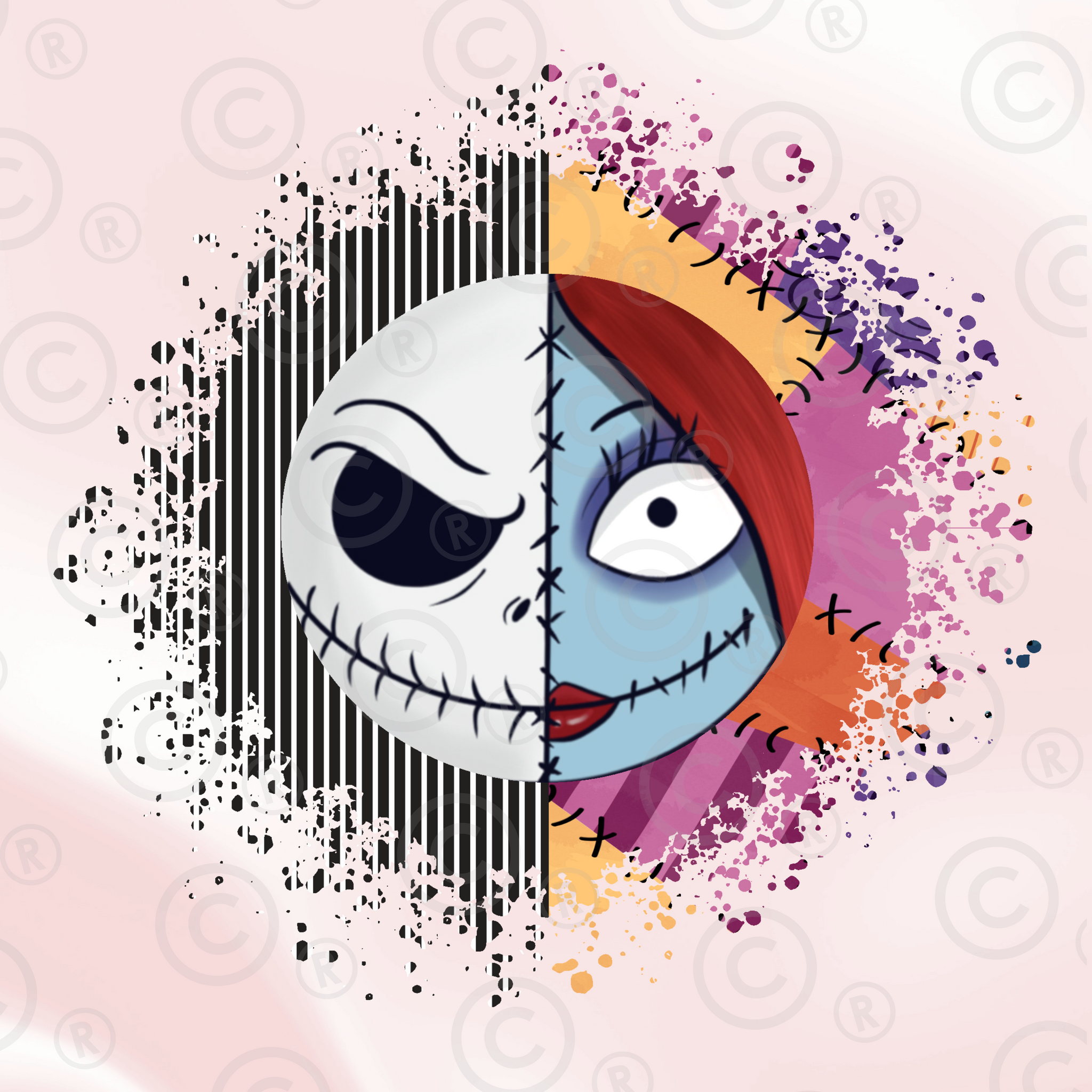 Jack and Sally - UV DTF Sticker