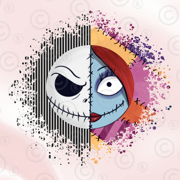 Jack and Sally - UV DTF Sticker