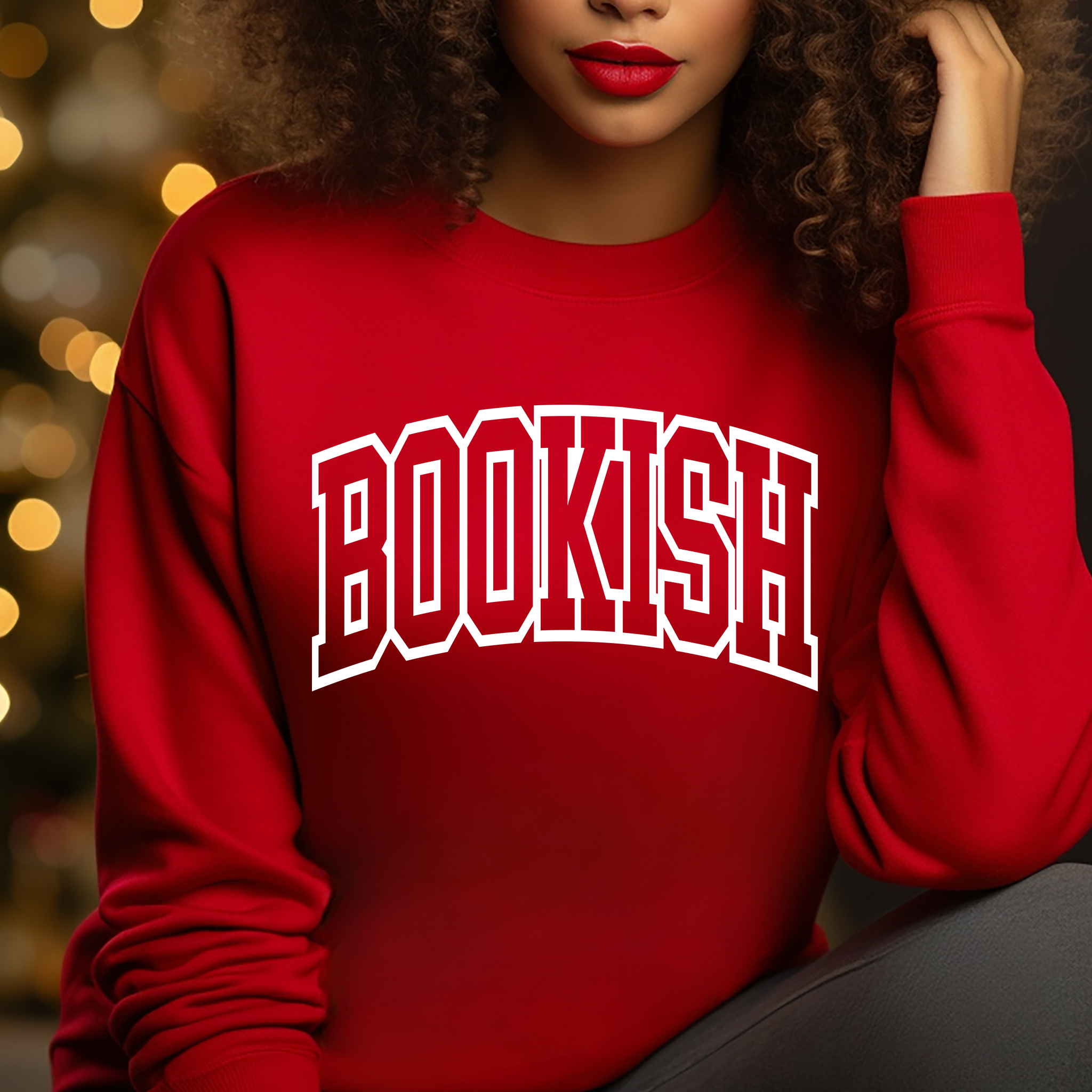 Varsity Bookish In White - DTF Transfer