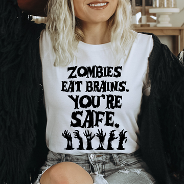 Zombies Eat Brains Black - DTF Transfer