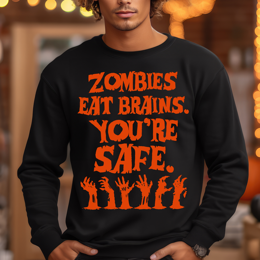 Zombies Eat Brains Red - DTF Transfer