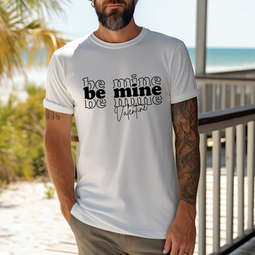 Be Mine Valentine Black Text - DTF Transfer