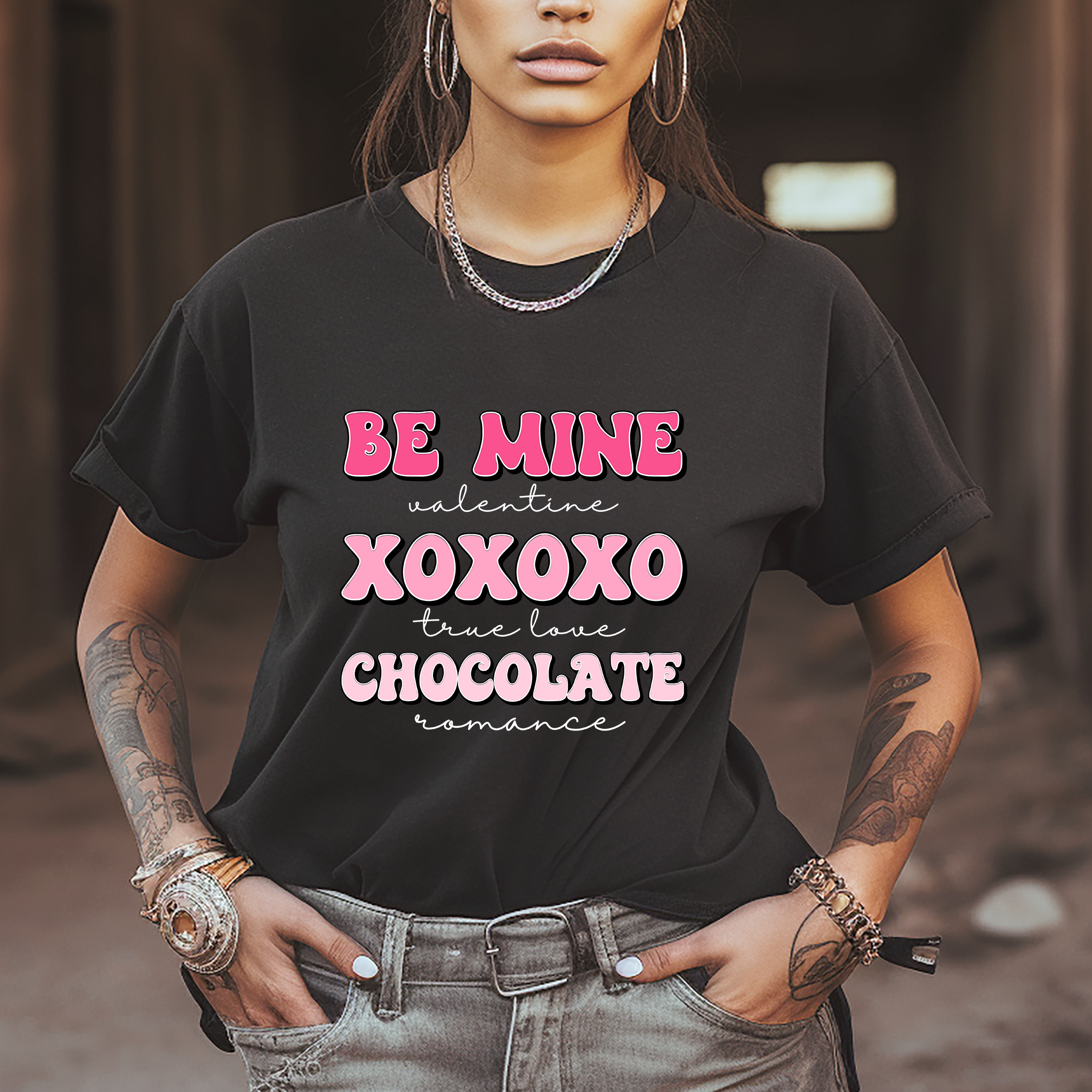 Be Mine XOXO White - DTF Transfer