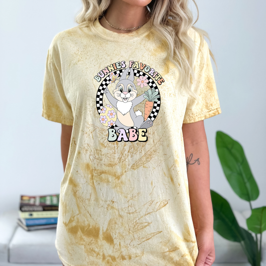 Bunnies Favorite Babe Checkered - DTF Transfer