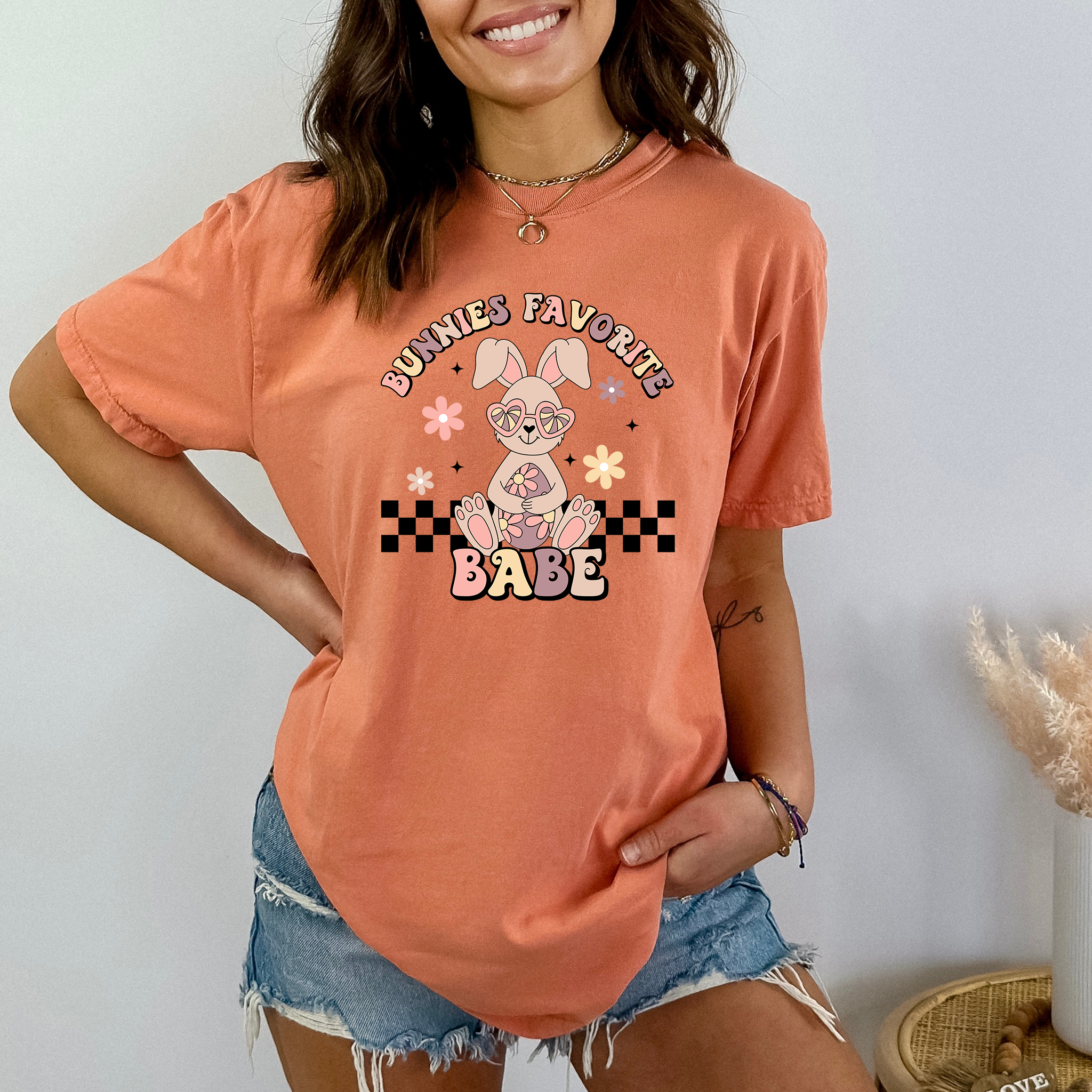 Bunnies Favorite Groovy Babe - DTF Transfer