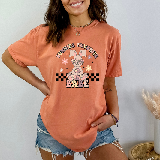 Bunnies Favorite Groovy Babe - DTF Transfer