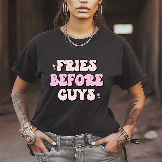 Fries Before Guys Pastel Pink - DTF Transfer