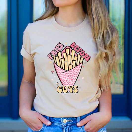 Fries Before Guys Pink Cheetah - DTF Transfer