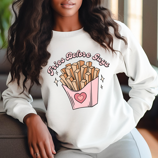 Fries Before Guys Pink Sparkle - DTF Transfer