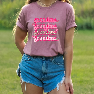 Grandma Pink Cheetah Hearts - DTF Transfer