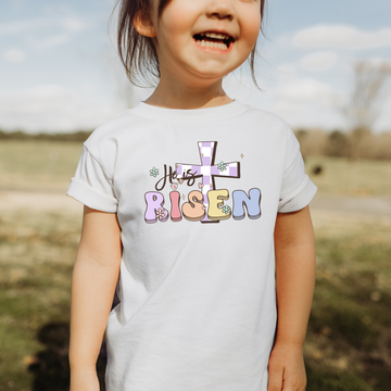 He Is Risen Purple Cross - DTF Transfer