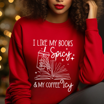 I Like My Books Spicy White - DTF Transfer