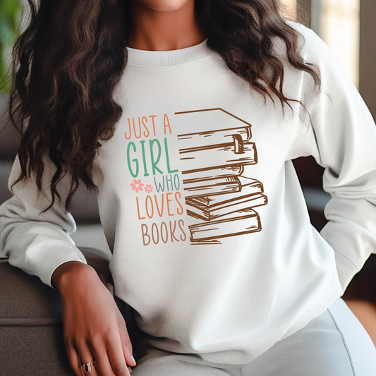 Just A Girl Who Loves Books - DTF Transfer