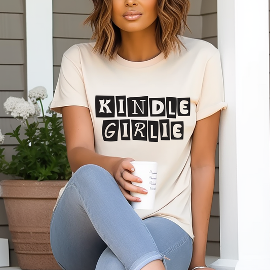 Kindle Girlie in Black - DTF Transfer