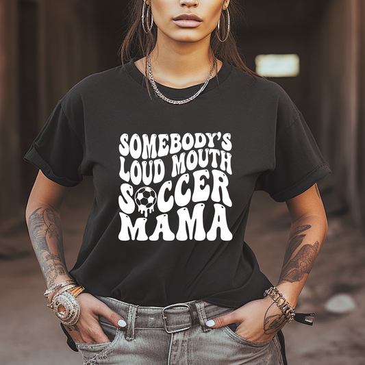 Loud Mouth Soccer Mama White - DTF Transfer