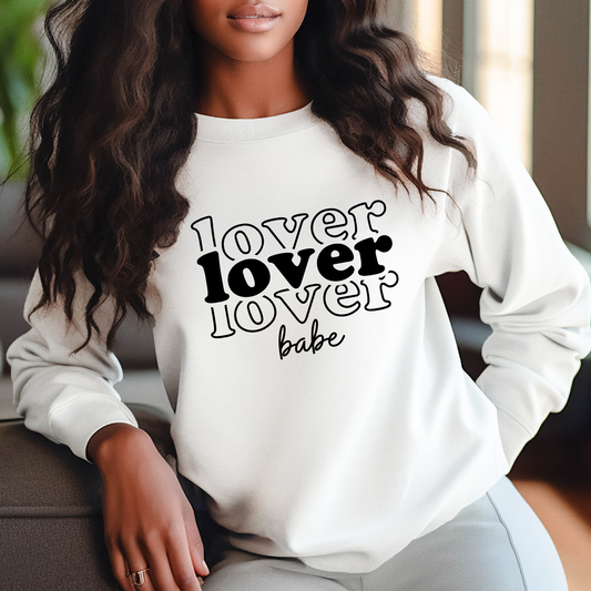 Lover Babe Black Text - DTF Transfer