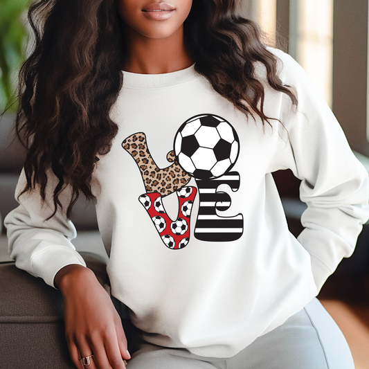 Love Soccer Cheetah Print - DTF Transfer