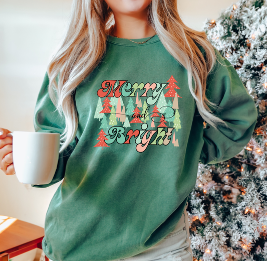 Merry & Bright Christmas - DTF Transfer