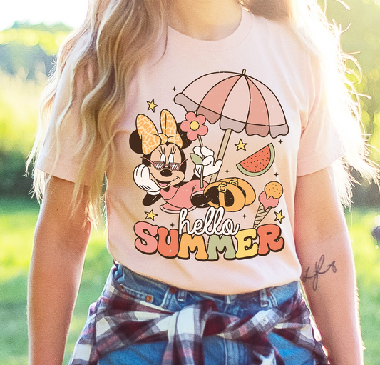 Minnie Hello Summer - DTF Transfer