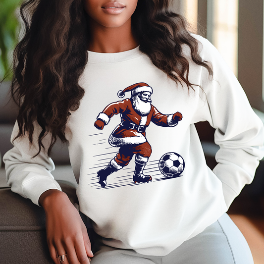 Santa Soccer With White - DTF Transfer