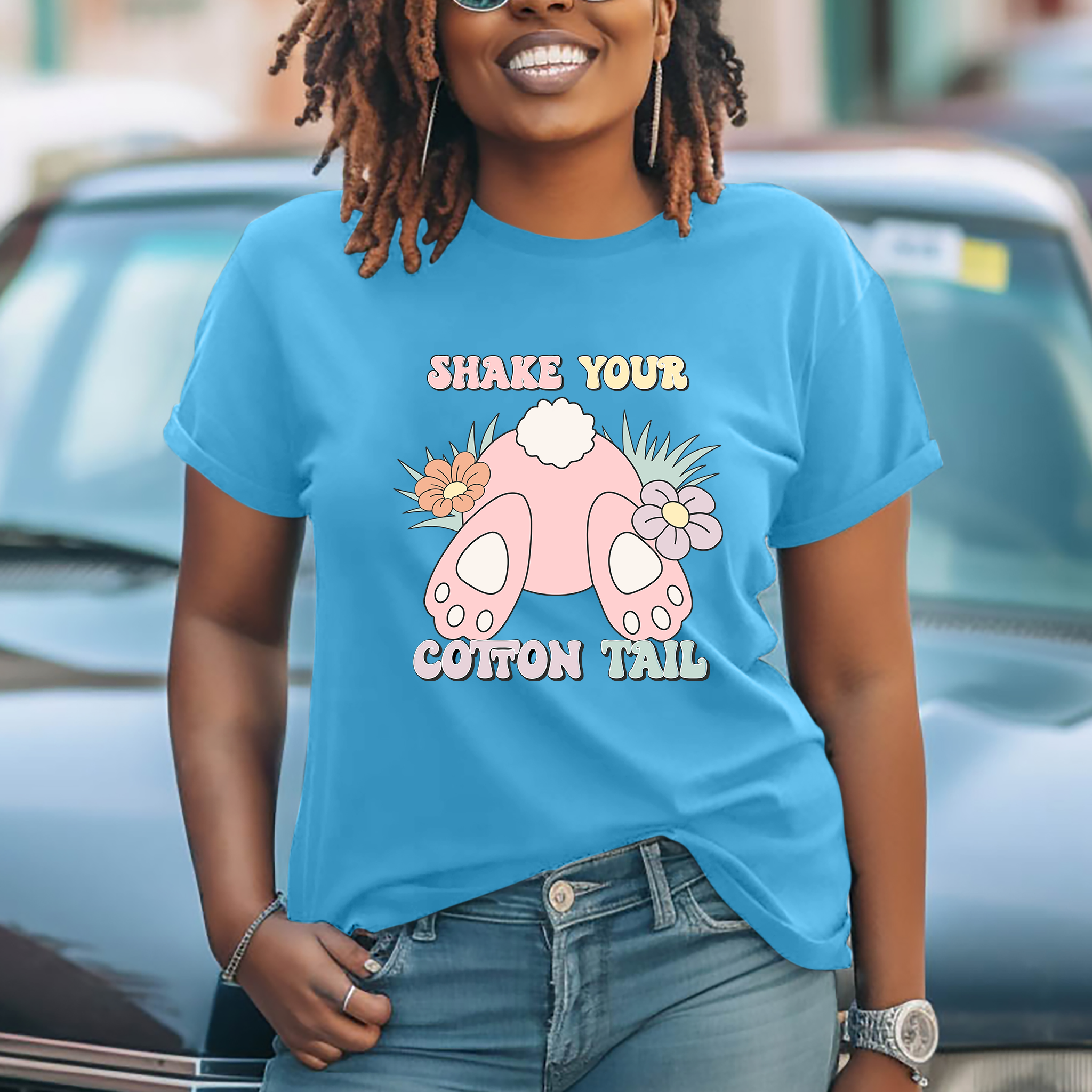 Shake Your Cottontail Pink Bunny - DTF Transfer