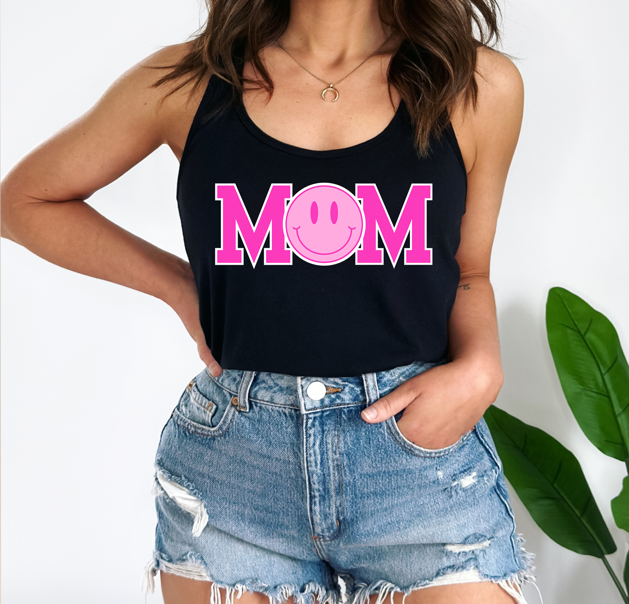 Pink Smiley Mom - DTF Transfer